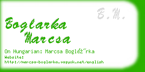 boglarka marcsa business card